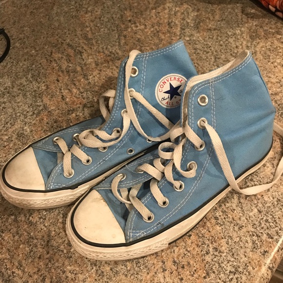 baby blue high top converse